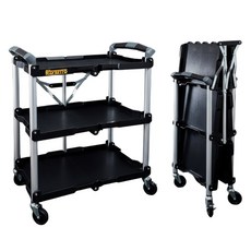 리벤토 접이식 카트 MTB-750S 서빙카트 경량 트롤리 식당 주방 공구함 다이 선반, 1개