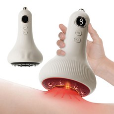 Garrl 온열 흡착 안마기 셀프 마사지기 흡착형 괄사 마사지기 진공 온열 9단계, 베이지, 379