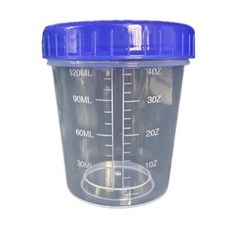 소변검사통 병원 약국 건강검진 소변검사 소변컵 일회용 검사 검체 약통 120ml(10개입), 120ml 블루 커버있는 10개입, 10개