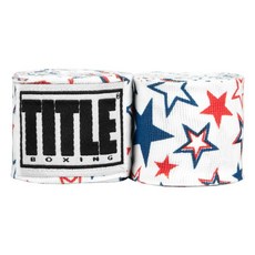 【神拳阿凱】TITLE 拳擊手綁帶 手綁帶 手繃帶 纏手 450cm 多色印花, 星星, 1個