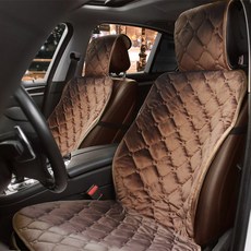 자동차 프리미엄 시트커버 극 세사 겨울 소파형 차량용방석 자동차방석, 브라, 1개