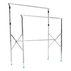 SKYLIFE H型曬衣架 X架不鏽鋼曬衣架 伸縮150-240cm 曬衣架 棉被架, H型曬衣架-豪華-銀色/