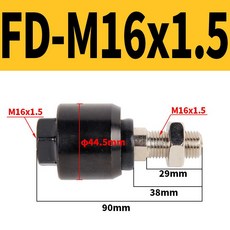 氣缸萬向浮動接頭 M5*0.8 M8*1.25 M10 M12 M14*1.5 M16 M18 M20 M27*2, 1個, 浮動接頭M16*1.5