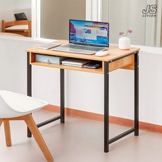 JS리빙 사무용 데스크 조립식 2단 선반 사무실 학생용 공부 테이블 게이밍 컴퓨터 책상 인테리어 어린이 1인용 입식 간이 화장대 600 / MD:Sp-T604 / 60*40*74