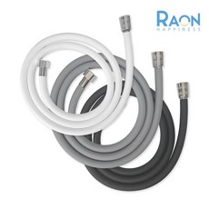 라온행복 실리콘 샤워호스 물때 꼬임방지, 그레이, 2m