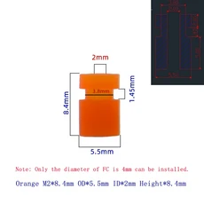 40개 M2/M3 RC 고무 충격 흡수 볼 FPV 레이싱 드론 F4 F7 비행 제어 쿼드콥터 방진 실리콘, 09 40PCS M2 8.4mmOrange