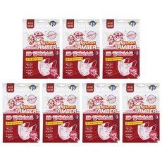 폴리3D 입체마스크 엠버 미세먼지 어린이 마스크 유아 아동 키즈 일회용 소형 새부리형, 5매입, 7개, 혼합색상