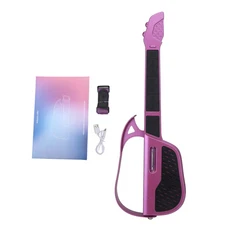스마트 전자 기타 휴대용 접이식 스트링리스 7개의 노트 버튼으로 쉽게 연주할 수 있는 음악 입문용, 01 Purple