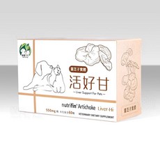 nutrifin 朝鮮薊肝臟保健 犬貓適用 肝臟保健 營養補充品 提升免疫力, 1個, 肝臟 + 腸道健康, 60顆