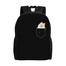 포메라니안 드워프 스피츠 배낭 캐주얼 대학 학교 애완 동물 강아지 가방, 1개, 5. 1