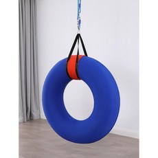 감통 놀이기구 특수 감각발달 원형 균형 그네 스윙 30x120cm, 1개, 타이어 그네 지름 120cm