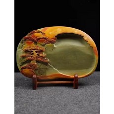 석벼루 고급 단계연 원석 먹 단계석 화방 동양화 서예 벼루, 1개