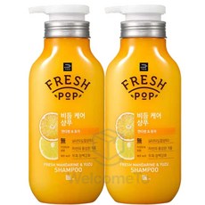 프레시팝 만다린유자 비듬 케어 샴푸 만다린 앤 유자, 500ml, 2개