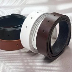 플럼도트 이탈리아 통가죽 소가죽벨트끈 교체용벨트띠, 색상 : 이탈리아 브라운유공