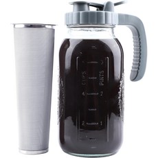 메이슨자 콜드브루 피처 64oz 인퓨저 포함, 64온스 1팩