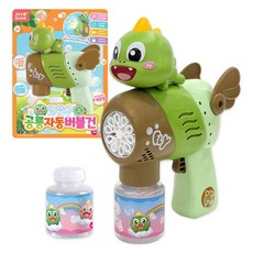 원앤원 LED 10버블홀 공룡 자동 버블건 + 버블용액 100ml x 2p 세트, 그린, 1세트