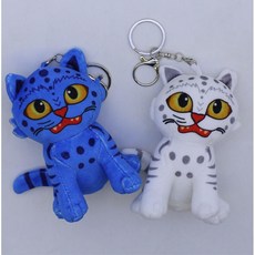 가방고리 호랑이 키링 타이거 열쇠고리 복키링, 화이트