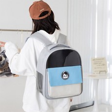 나이스나 반려묘 백팩 배낭 투명창 고양이이동가방, 블루, 1개