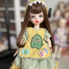 30cm 6分 BJD 娃娃 3D 真眼 換裝女孩娃娃, 1個, 恐龍啊嗚梨花（送手組）