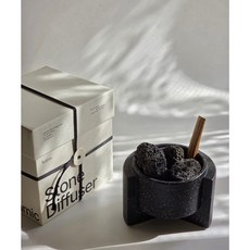 hetras 陶瓷石香薰套裝禮盒, 1個, 07 Hotel 木質(黑色容器