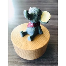 老羊樂器店 仰望星空音樂盒 古典音樂 旋轉音樂盒 木質音樂盒 發條音樂盒 交換禮物 生日禮物, 大象款