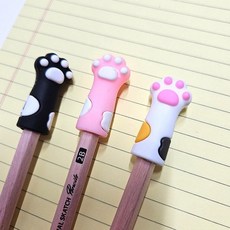 고양이 연필 캡 보호캡 뚜껑, 핑크, 핑크, 상세페이지 참조