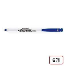 모나미 이지클릭 보드마카, 6개, 청색/DN2024760