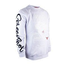 [스크린샷] F1113 - 정품 미국 뉴욕 스트릿 패션 브랜드 / 하프 앤 하프 컬러 블락 맨투맨 긴팔 셔츠 남여공용 / 오버핏 빅사이즈