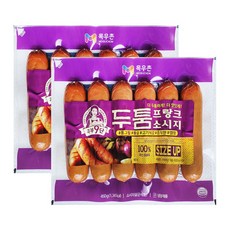 목우촌 주부9단 두툼 프랑크소시지-아이스팩+보냉팩 포장, 2개, 450g