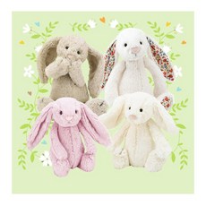 젤리캣 블라썸 튤립 핑크 버니 애착인형, 1개