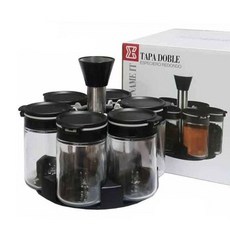 양념병 시노글라스 양념통 조미료통 듀얼 소스통 BK 200ml 7P 59000EA 1EA, 본상품