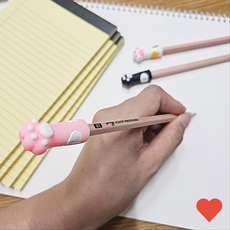 연필꽂이 고양이 연필 캡 보호캡 뚜껑, 핑크