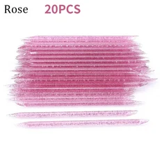 매니큐어 큐티클 각질 제거 페디큐어 스틱 포크 네일 푸셔 크리스탈 더블 엔드 재사용 가능한 아트 클린 케, 01 CHINA