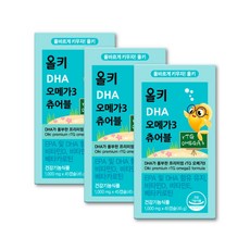 올키 DHA 오메가3 츄어블, 45정, 3개