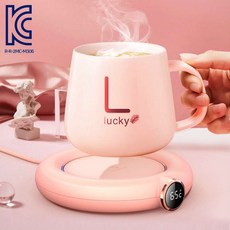 네오투엠 KC인증 하루종일 따뜻한 3단 온도조절 컵워머 디지털 온도조절, M306디지털 컵워머(핑크), 1개