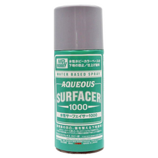 Gunze 鋼普拉 環保水性 水補土 底漆補土 噴罐 170ml, 1個, B611 灰色 #1000