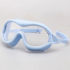成人高清防霧大框浮潛游泳鏡, 1個, 型號1500-藍色透明(盒裝)