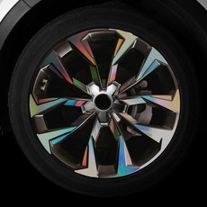 호환 4세대 쏘렌토 MQ4 20인치 데칼 튜닝 순정 휠스티커 기스방지 필름, MQ4 20인치 / 다크 홀로그램 (세트)