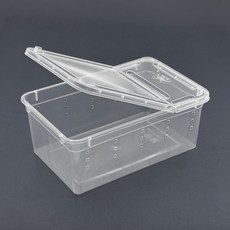 반려동물용품 투명 양 뚜껑 사육통 파충류 곤충 관찰용, 1개, 상세페이지 참조