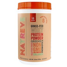 NATREVE 牧場乳清蛋白粉花生醬凍糕味, 1個, 675克