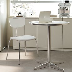 16피스 코코 원형 식탁 테이블 600 800 카페 테이블, 4인용, 화이트