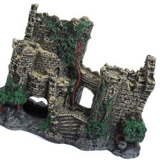 hyg 수족관 용품 어항 레이아웃 물고기 놀이터 옐로우캐슬 물고기 은신처 피쉬볼 성벽 관상어 하우스