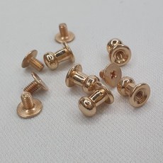 가죽공예용 골드단추 6mm 부자재 5개입
