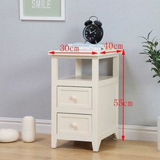 협탁 좁은 침실 북유럽 심플 단단한 거실, 완전 조립 완료, 보리 2단 서랍