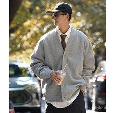 優選大碼針織外套男 寬鬆華夫格V領開衫 大尺碼男裝300斤適用