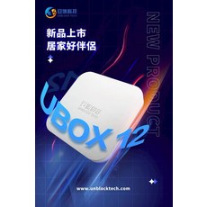 安博科技 UNBLOCK TECH UBOX12 第12代 AI智慧語音 6K超高清 4GB 64GB 智慧電視盒, 1個, UBOX 12