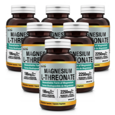 트레온산 마그네슘 90캡슐 L-트레온산 마그네슘 2250mg 허바 캐나다, 6개, 90정