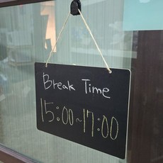 도어사인 칠판 외출중 영업시간 오픈 클로즈 블랙보드 팻말 걸이형 A4