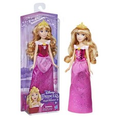 Disney 미국매장정품+ Princess 로열 쉬머 오로라 인형 스커트 및 액세서리가 있는 패션 만 3세 이상 아동용 장난감 핑크 1894632, 오로라.