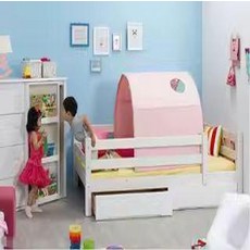 공주 텐트 침대 실내 꾸미기 어린이방꾸미기 인테리어 원형, 1개, 소프트핑크